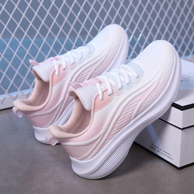 Осень Новые Кроссовки Женские Спортивные Туфли Сетка Противоскользящие Дышащие Мягкая Подошва Легкие Повседневные Туфли