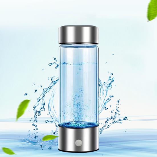 1 Set 420ML Hydrogen Water Bottle USB Charging Portable Hydrogen Water Generator for Home Office Travel