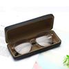 Durable Metal Fashion PU Case Leather Glasses Eyewear Storage Box Sunglasses Case
