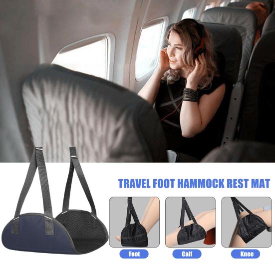 Длина гамака для ног в самолете Регулируемая длина дышащий сверхмощный высокоскоростной поезд Снятие усталости Подставка для ног Подвесной гамак под столом Все необходимое для путешествий