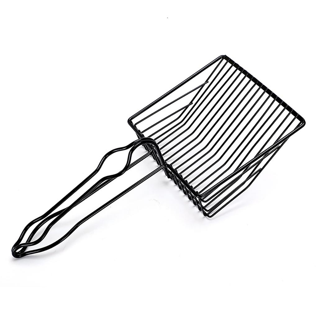 Совок для кошачьего туалета из нержавеющей стали, эргономичный, легко моющийся, мелкоячеистый совок для кошачьего туалета для мужчин