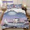 1PC Snoopy Pattern Bedding Quilt Set Quilt Cover Pillowcase Home Decoration Birthday Gift (1 * Duvet Cover + 2 * Pillowcase, Without Core)