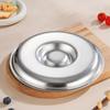 Stainless Steel Dumpling Plate Circular Shape Convenient French Fries Plate Drop-proof Tableware Seasoning Platter Kitchen Use