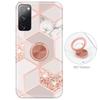 Silicone Case - BOOLING - for Samsung Galaxy S20 FE - Shockproof - Pink Marble - Stand Ring