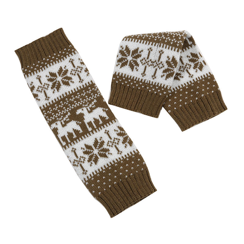 Рождественские носки для ботинок, женские зимние гетры, эластичные, до щиколотки, с напуском, терможенские вязаные гетры со снежинками