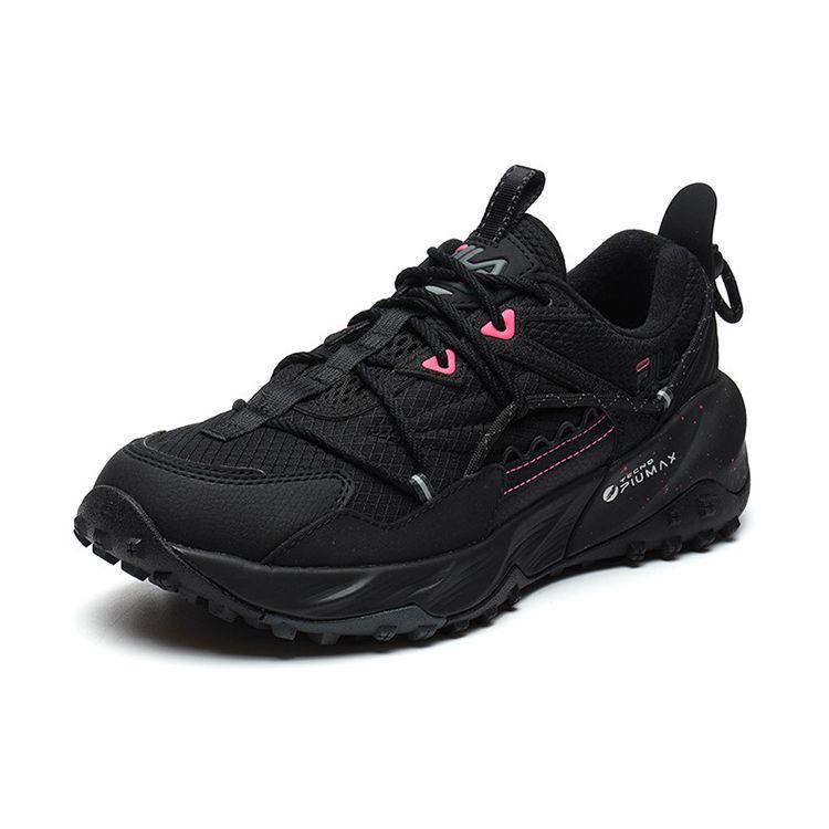 Fila Профессиональные флисовые кроссовки для трейлраннинга на открытом воздухе, женские кроссовки, черно-серые A12W142208FBD