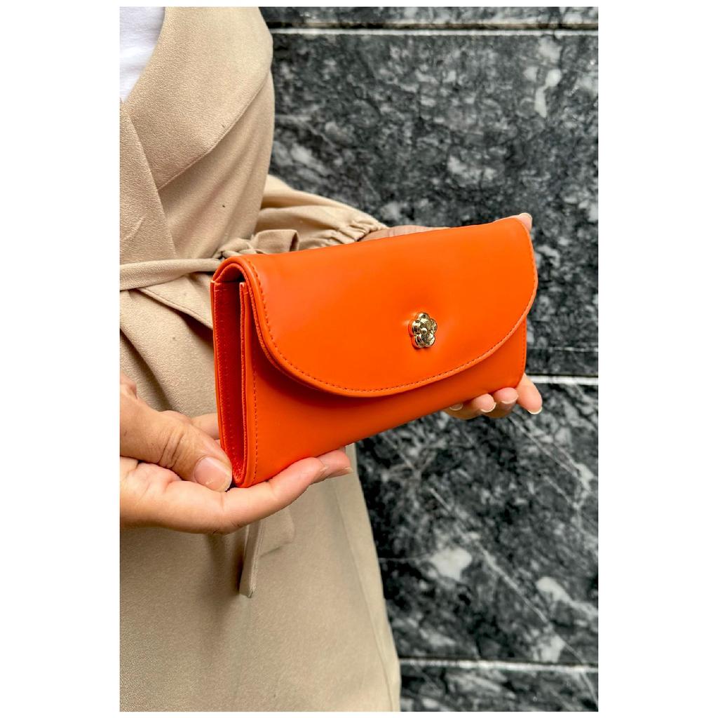 Orange Wallet Multi Compartment Wallet