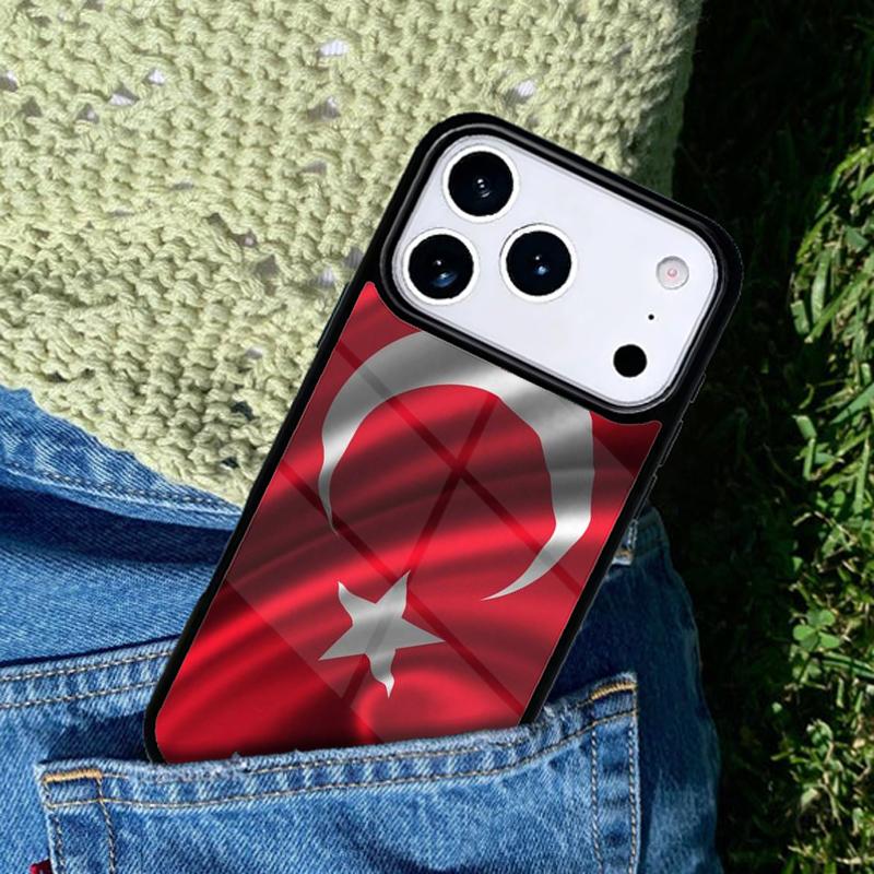 Турция турецкий флаг мягкий чехол для телефона для iPhone 17 AIR 16 Pro Max 15 14 Pro 11 12 13 противоударный силиконовый чехол