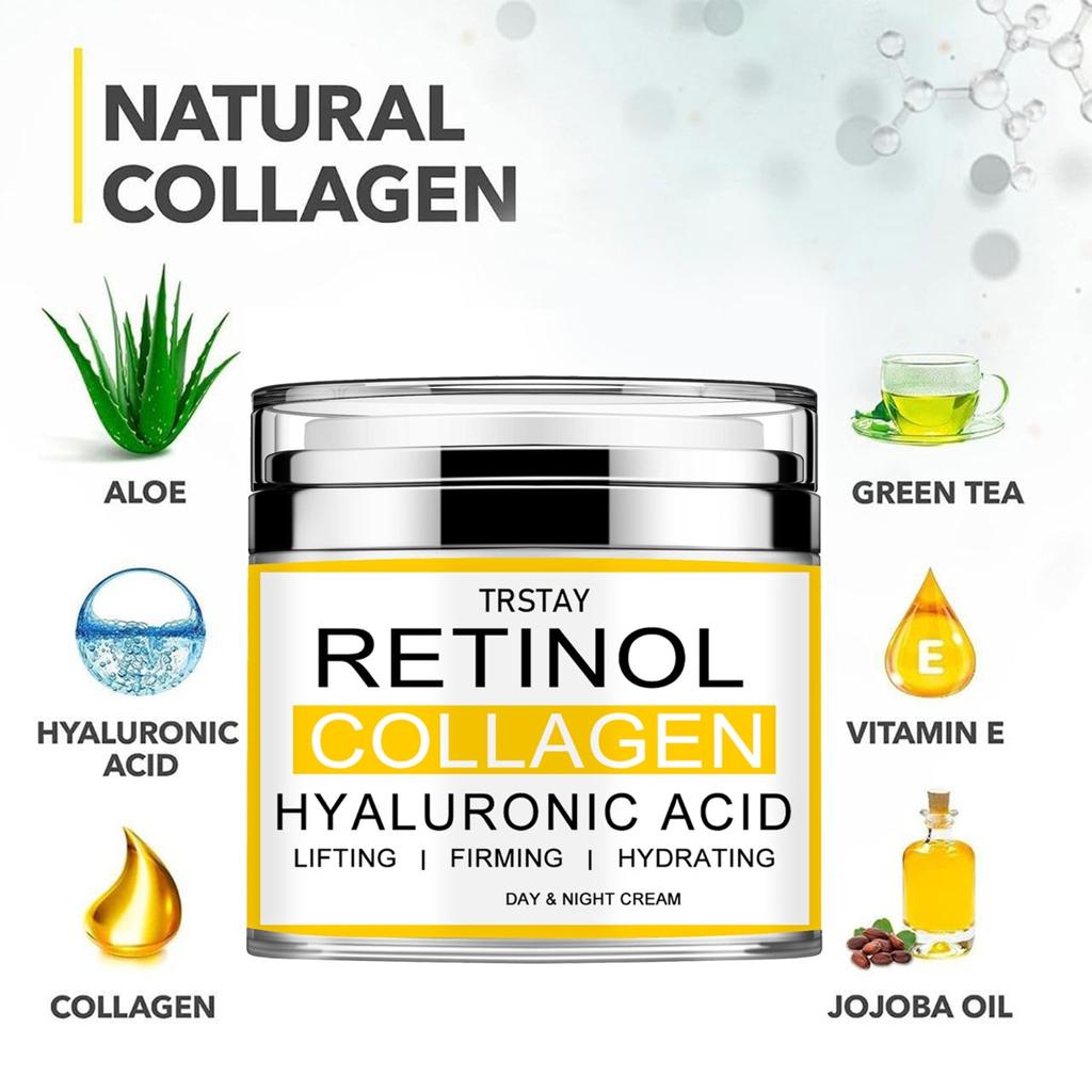 Крем с ретинолом, коллагеном и гиалуроновой кислотой для ухода за кожей шеи, кремы для лица для женщин, увлажняющий и отбеливающий крем для кожи