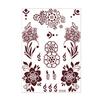 Red Henna Tattoo Kit, Waterproof Henna Tattoos Stickers, Temporary Tattoo Stickers for Women Wedding Party Festival Decorations