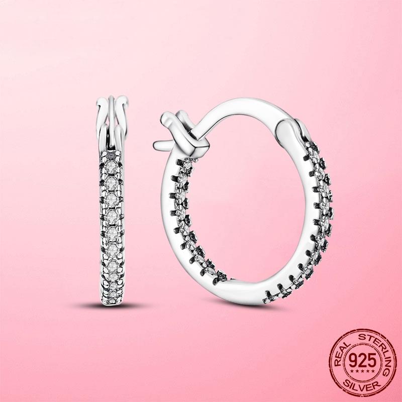 Женские серьги-гвоздики из серебра 925 пробы с кубическим цирконом в форме сердца, круглые серьги-гвоздики с цветком ромашки для женщин, оригинальные модные ювелирные изделия 925 пробы