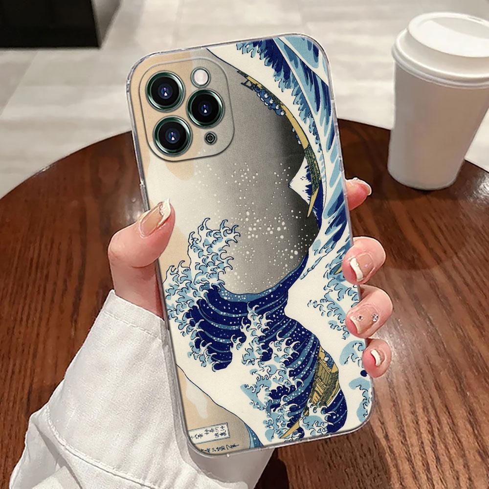 Большая волна Кацусика Хокусай Чехол Для Apple iPhone 17 16 15 14 13 12 11 Pro Max 16 Plus 16E 17Air 17Pro Чехол для телефона Funda