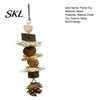 Bird Chew Toy Parrot Toy, Pine Cone Wooden Blocks Soft And Hard Enrichment Cage Accessories for Small Medium Parrots Foraging Biting Safe