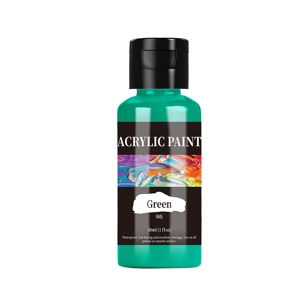 Нетоксичные 26 цветов 1 жидкая унция 30 мл Бутылочки Акриловая краска Не выцветающая Насыщенный пигмент для Детей Взрослых Художников Холст Поделки Дерево