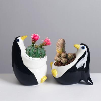 Милый цветочный горшок Керамическая ваза для цветов Настольное украшение Цветочный горшок Балкон