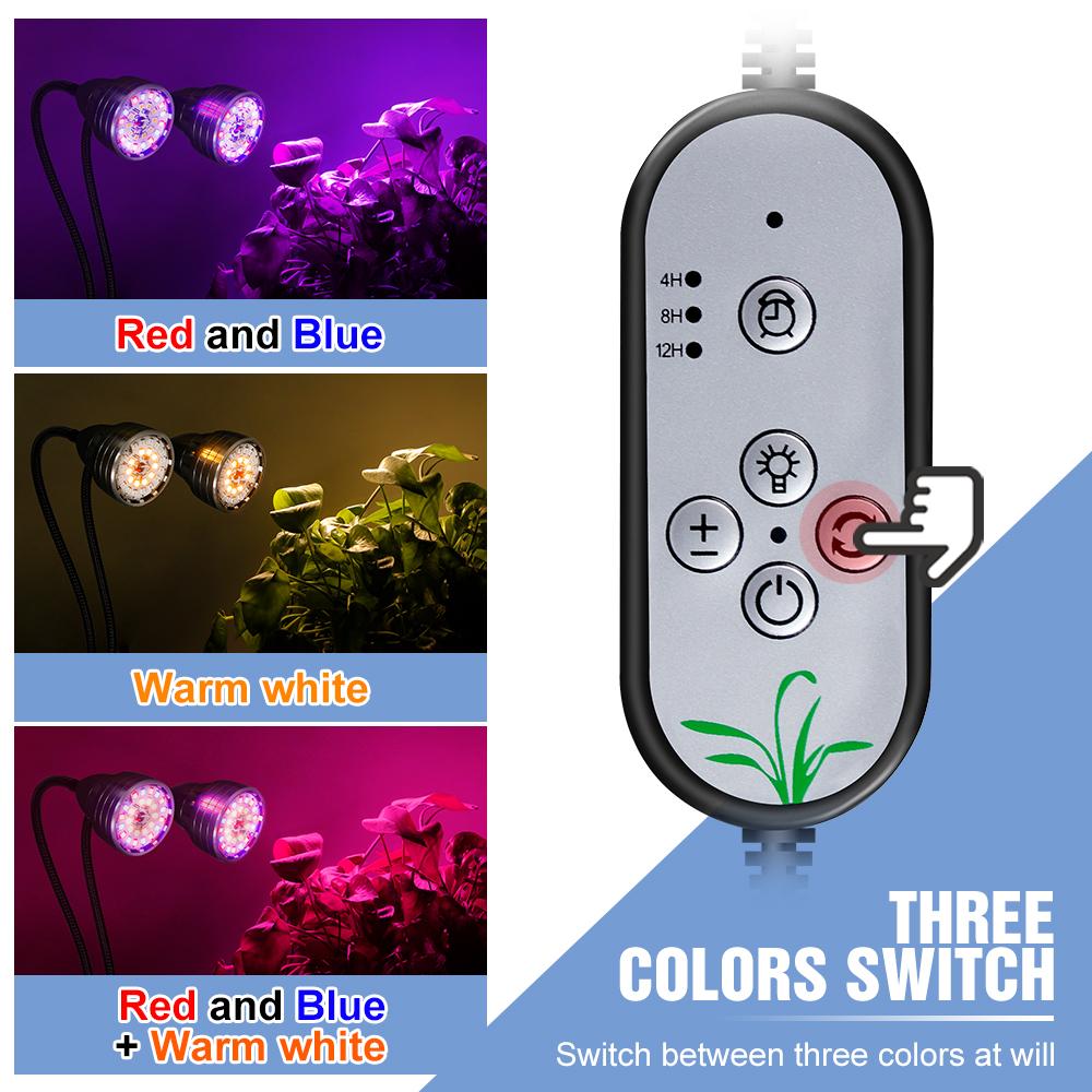 Светодиодный светильник для выращивания растений полного спектра для гидропоники в помещении, семена цветов, выращивание овощей, лампа для растений, ящик для выращивания с функцией затемнения и синхронизации