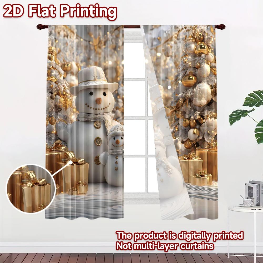 2D плоновый фотофон Сцена Гобелен Рождественский Снеговик Семья 100% Полиэстер Юбилейный Для Подходит для улицы