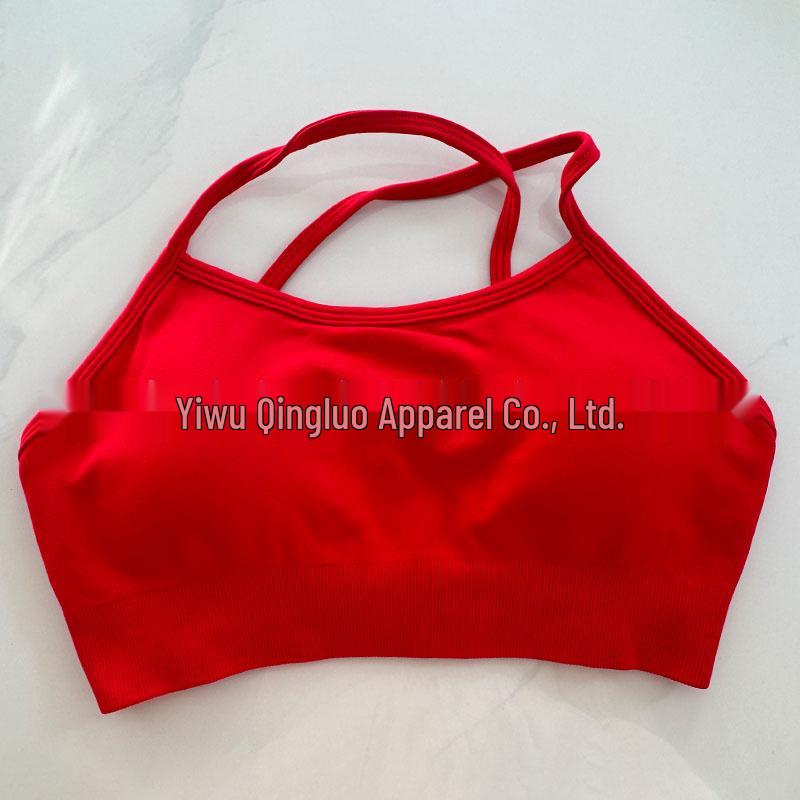 DFYNE Бесшовный нейлон-спандекс спортивный бюстгальтер с перекрещенной спинкой для женщин