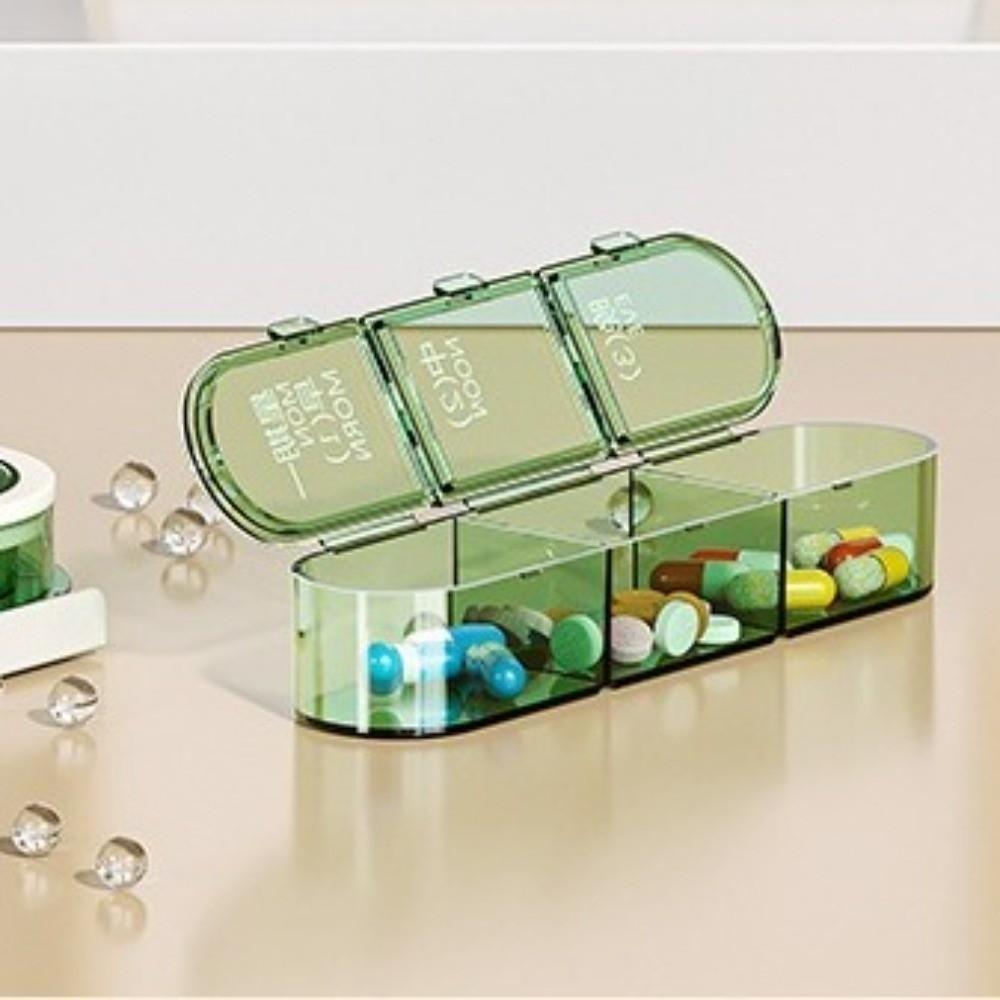 Three Times Day Pill Cutter Box Large Capacity Drug Dispensing Case Vitamin Storage