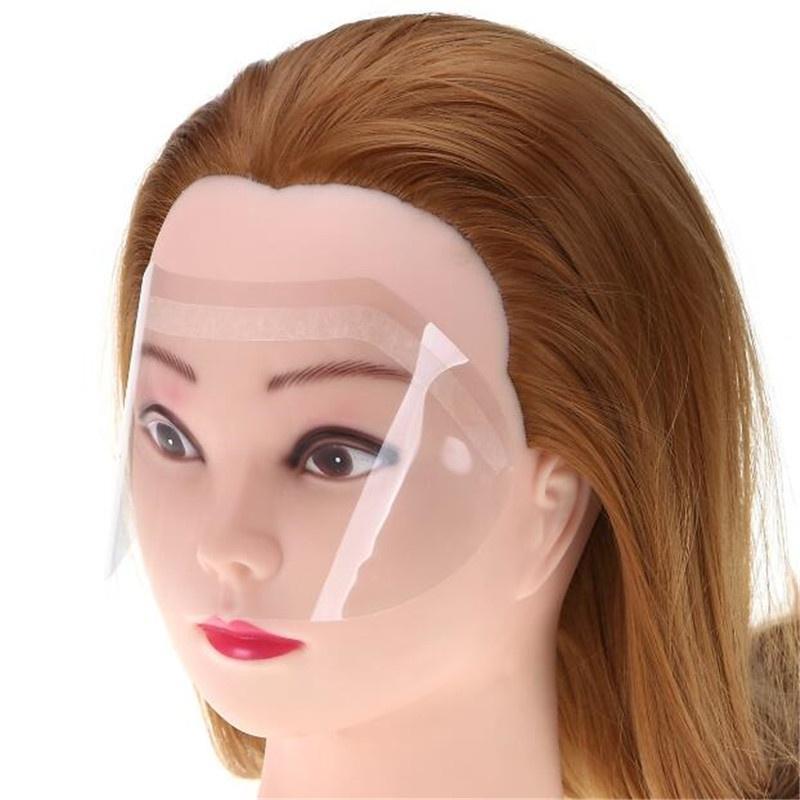 10 шт., парикмахерская, парикмахерская, краска для волос, лак для волос, защита для лица, глаз, защитная маска для лица, прозрачная наклейка на челку, волосы