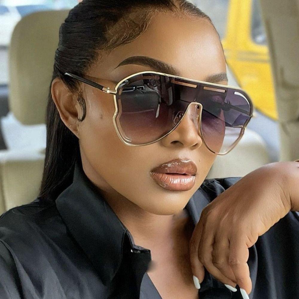 Big Frame Pilot Sunglasses Hollow Anti-UV Glasses Simple Women Sunglasses Summer