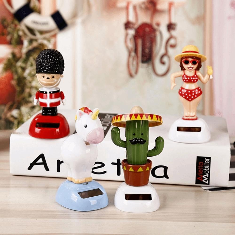 Cute Gift Home Ornament Swing Dancing Shaking Moving Solar Powered Flip Flaps Toy