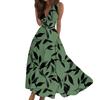 Женское повседневное и модное платье без рукавов с цветочным принтом и V-образным вырезом Платье без рукавов