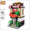 LOZ 1627 City Street Pot Food Shop Store Restaurant Architecture 3D Mini Blocks Bricks Building Toy for Children Gift No Box