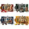 Book Series Street View Architecture Ravenclaw Slytherin Hufflepuff Book House Building Blocks Brick Kids Christmas Toys