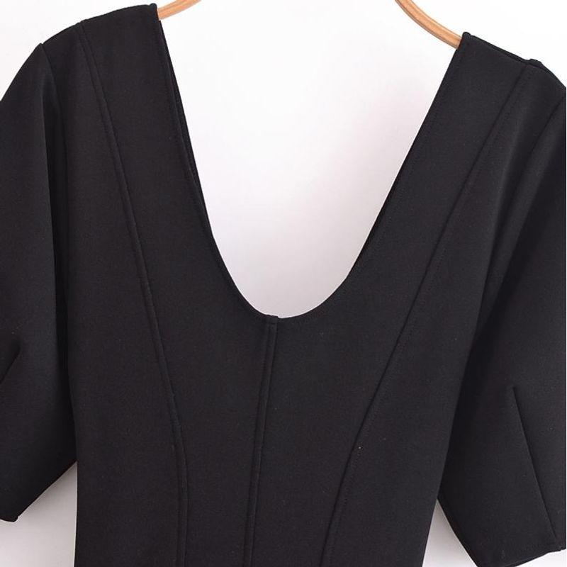 Kaslead New Arrival Women's Fashion Style Fashion Silm Round Neck Fit Skirt 5584316