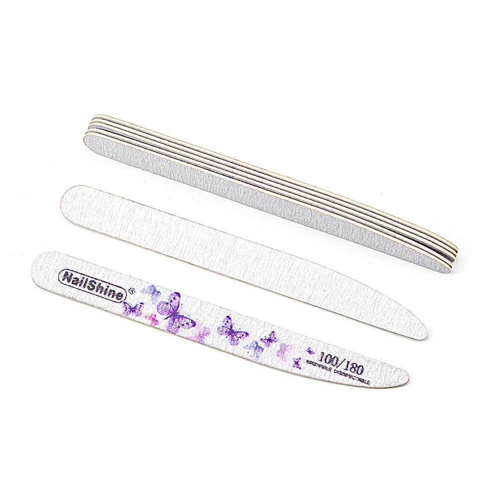 Тонкая пилочка для ногтей в форме бабочки: Наждачная бумага с острым краем для формовки и шлифовки