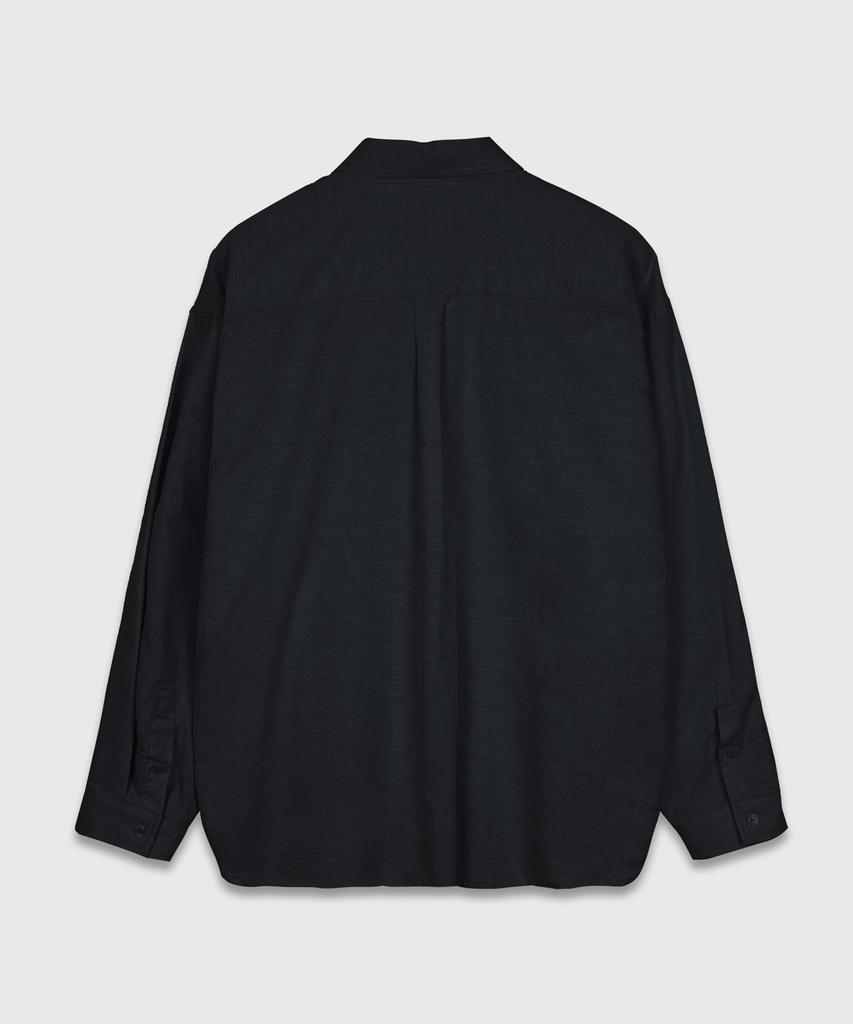 BILLIANT Oxford Basic Overshirt_Black