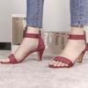 2024 сандалии большого размера летние европейские и американские новые туфли на шпильке с открытым носком сандалии женские
