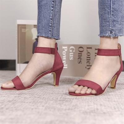 2024 сандалии большого размера летние европейские и американские новые туфли на шпильке с открытым носком сандалии женские