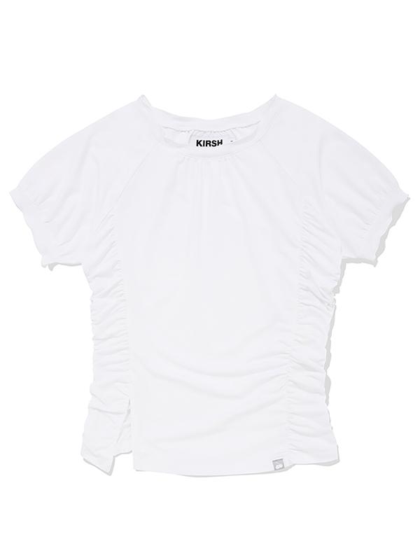 KIRSH Shirred Slim Fit T-Shirt [White]