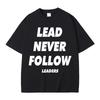 Рэпер Chief Keef Футболки с принтом Lead Never Follow Leaders Мужская Мода Хип-Хоп Винтажная Футболка Хлопок Повседневная Оверсайз Футболки Топ...