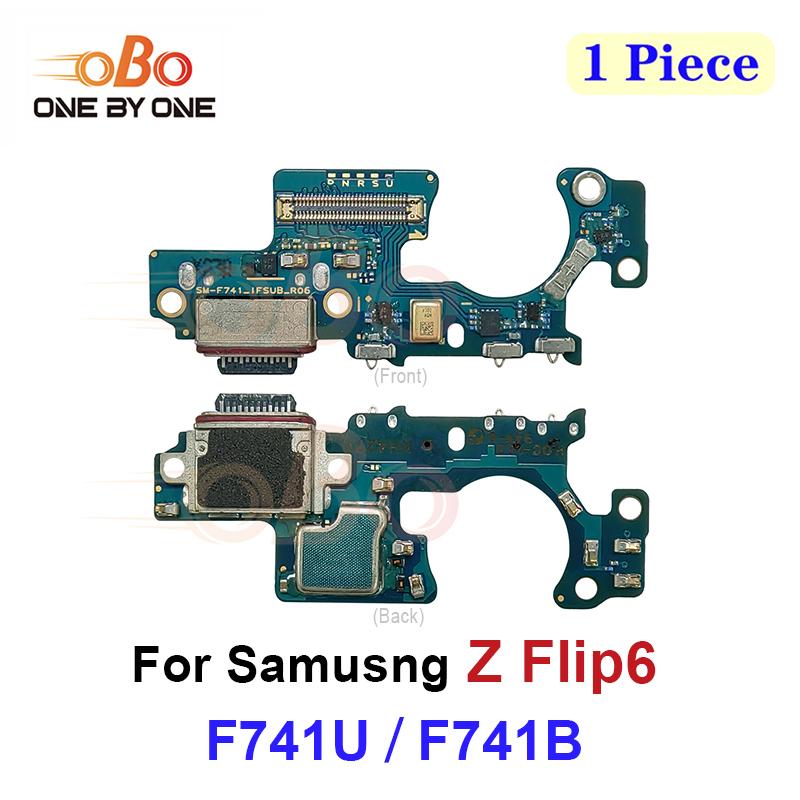 USB-зарядная док-станция Коннектор порта зарядки Шлейф Для Samsung Z FLip 3 4 5 6 5G F700F F707B F711 F721 F731 F741 (1PC)