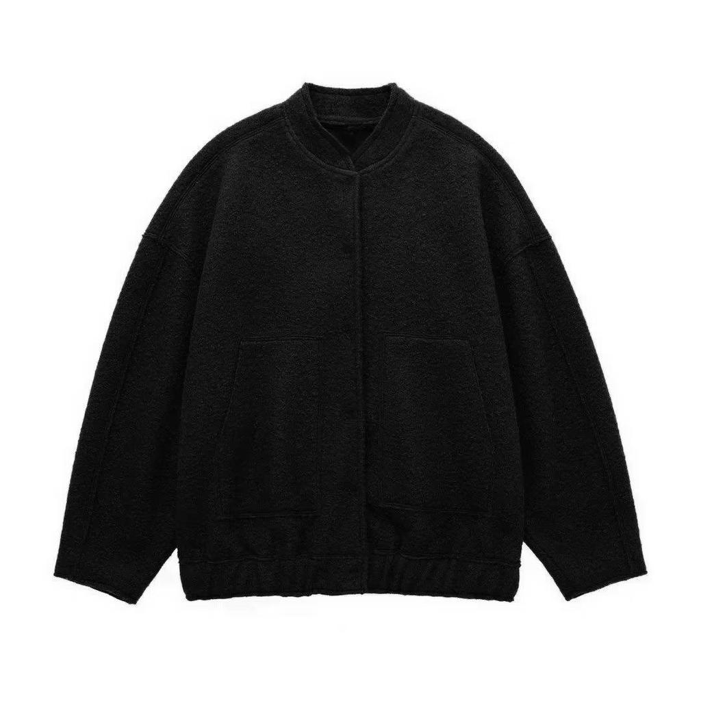 Женская твидовая куртка, пальто, пушистые плюшевые куртки для женщин, куртка-бомбер, пальто, осень-зима, черно-белая демисезонная куртка