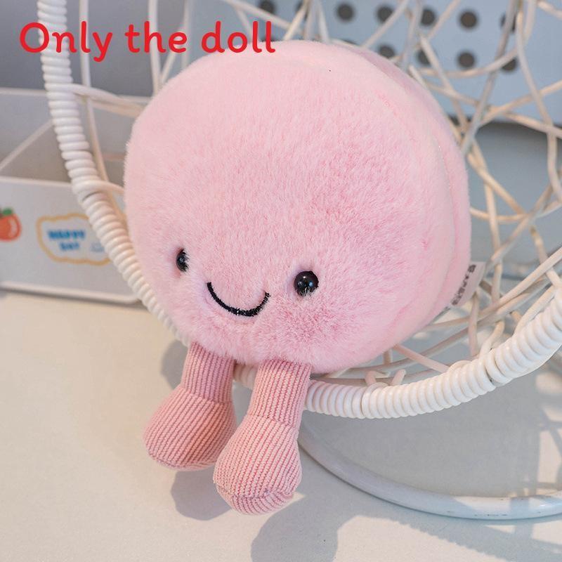 Scented Macaron Plush Toy With Smiling Expression For Kids Room Decoration