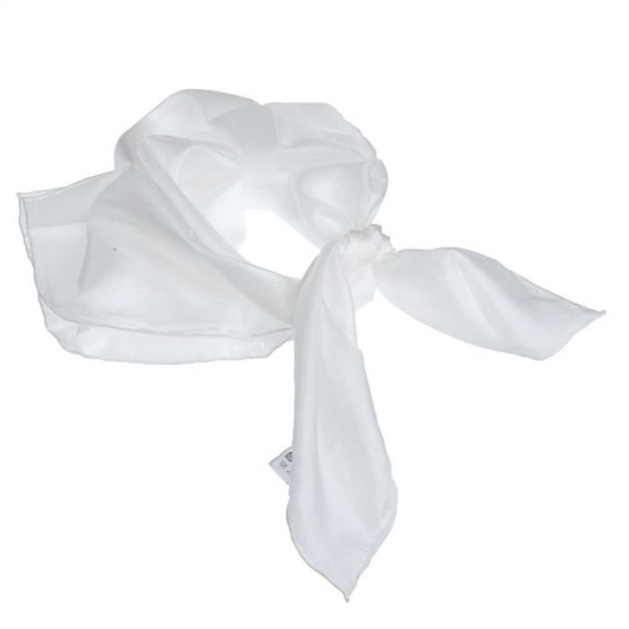 Scarf - 74 X 74 Cm - Silk - White - Chic