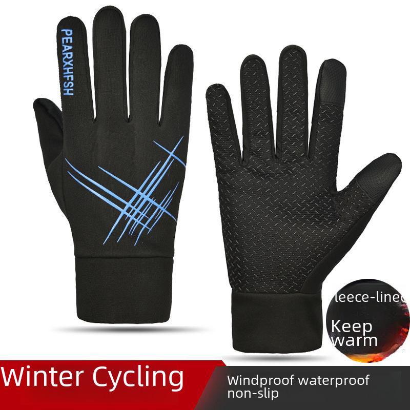 "Водонепроницаемые Нескользящие Зимние Перчатки с Сенсорным Экраном для Мужчин и Женщин - Ветрозащитные для Велоспорта и Вождения с Бархатной Подкладкой"