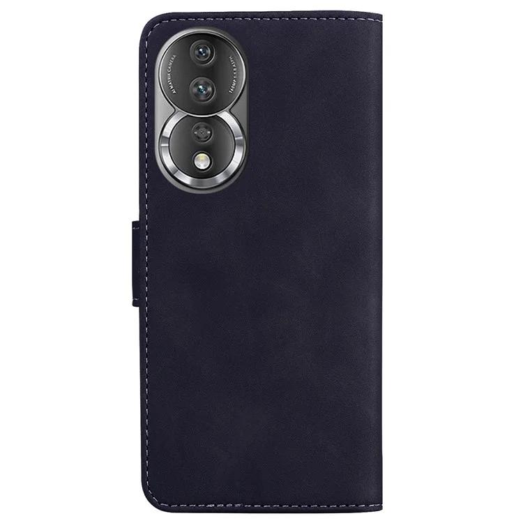 Для Honor 80 5G PU кожаный чехол-кошелек для телефона однотонный подставка магнитный флип-чехол