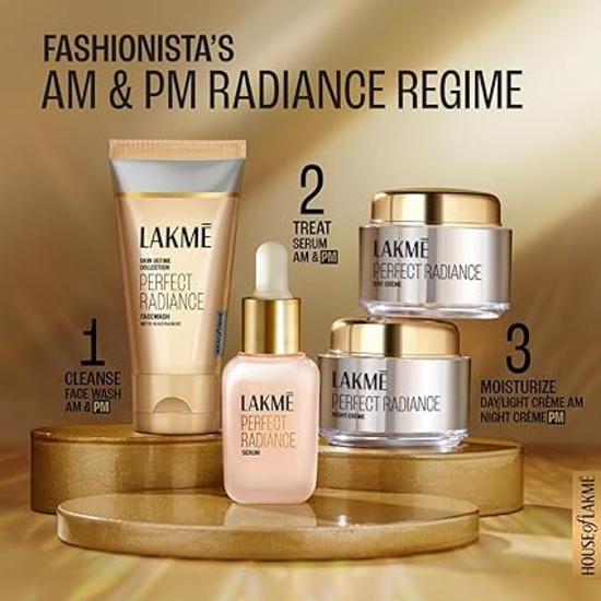Дневной крем LAKMÉ Absolute Perfect Radiance Brightening Day Cream 50 г, SPF 30, ежедневный осветляющий увлажняющий крем для лица для сияющей кожи - с глицерином и ниацинамидом