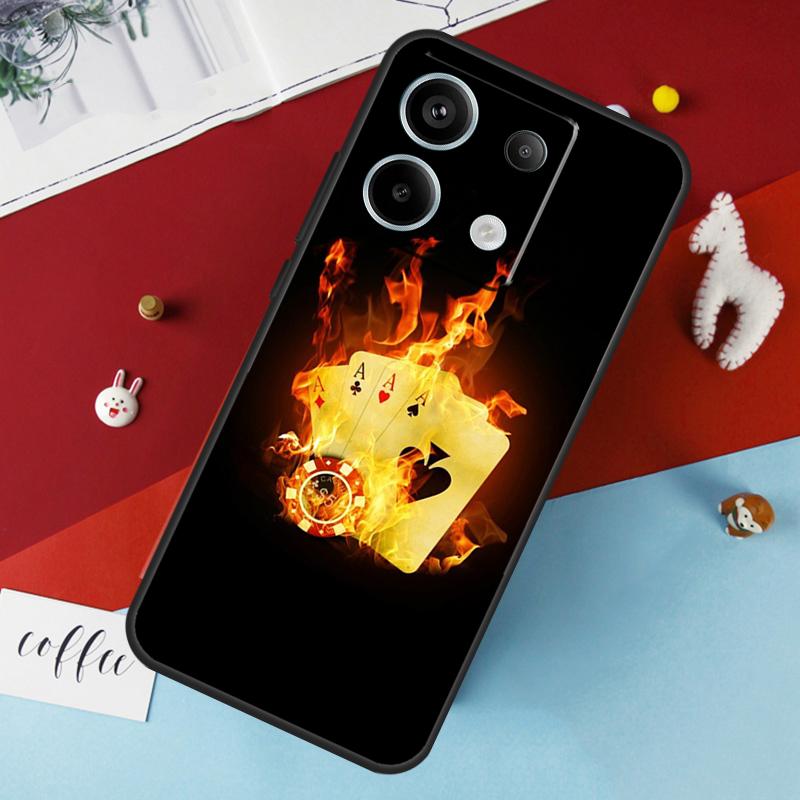Чехол для игральных карт в стиле Покер для Xiaomi Redmi Note 14 12 11 10 13 Pro 15 Pro Plus Redmi 15 14C 10C 12C 13C 15C