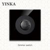 YINKA закаленное стекло 1/2/3/4 Gang 1/2 Way On/Off настенный выключатель светодиодный индикатор FR стандарт ЕС универсальная домашняя розетка