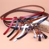New Fashion Leather Belt, Lacquered Women's Belt, Alloy Buckle, Cowhide Decoration, Thin Women's Belt