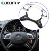 LHD RHD Car Steering Wheel Cover Chrome Trim Panel Replacement For BENZ C E M ML GL GLS G Class W204 W212 W166 W463