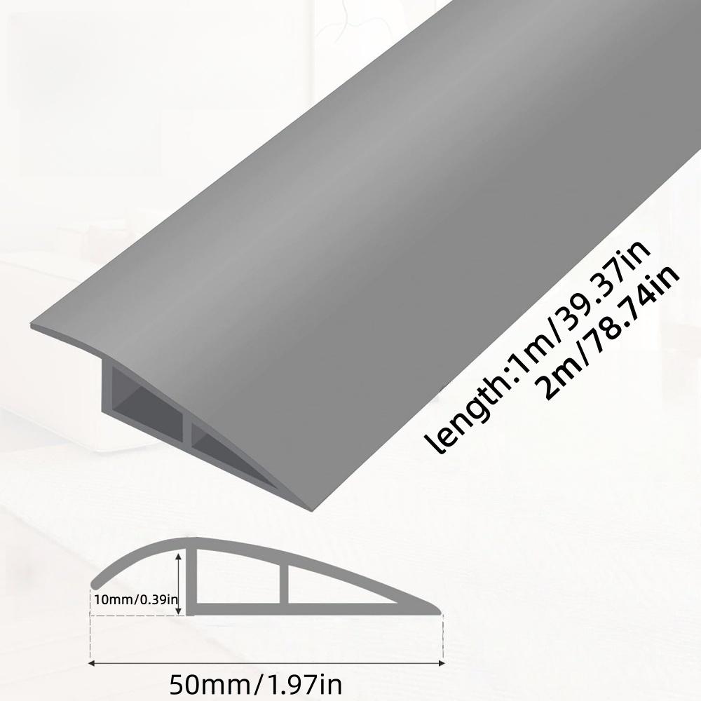 1pc 1m/2mX5cm Durable Carpet To Tile Floor Transition Strip Wear-resistant Self Adhesive Edging Trim Cuttable PVC Flat Button