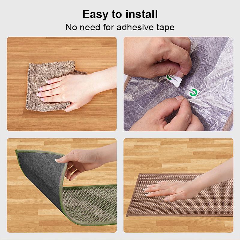1PC/15PC Anti Moving Staircase Covers Slip Resistant Linen Self Adhesive Stair Mats for Elders and Pets 4 Colors