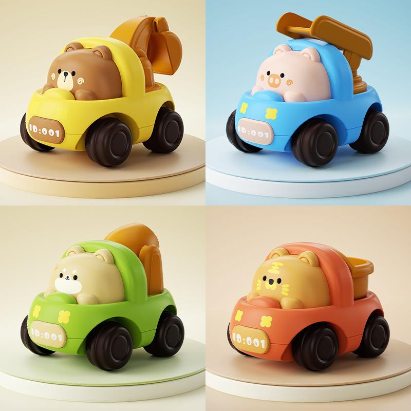 Inertia Toy Car Animal Modeling Engineering Car Inertial Drive Excavator High Quality Interactive Sliding Car Children's Gift Idea